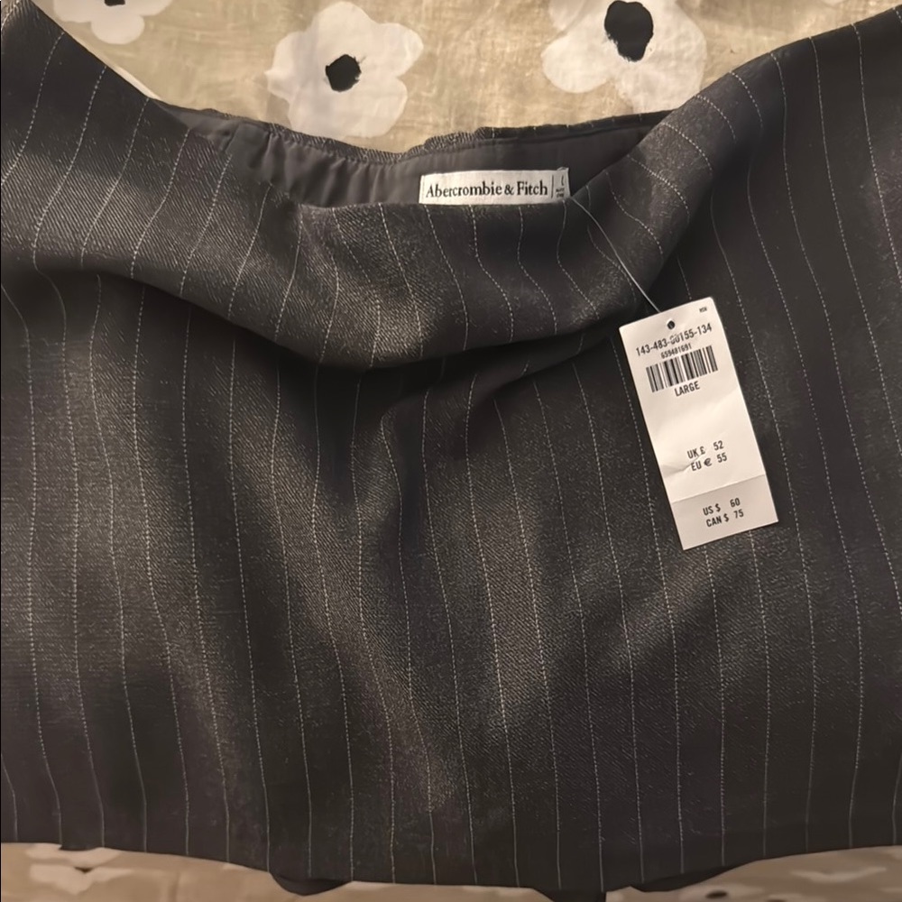 Abercrombie & Fitch Charcoal Pinstripe Skirt